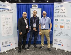 three exhibitors posing for a photo